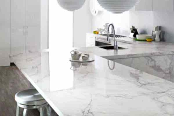 Ultra-Modern Kitchen Worktop Installations Close-up of finished ultra-modern kitchen worktops, showcasing the high-quality installations by AD Plumbing, Heating, and Electrical.