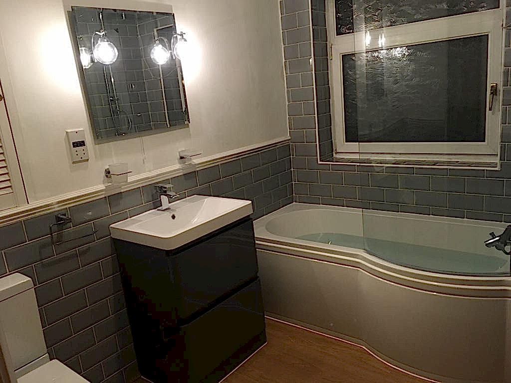 Close-up of a completed bathroom fitting by AD Plumbing, Heating, and Electrical.